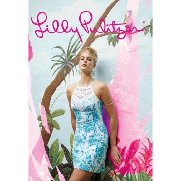 Lilly Pulitzer Pearl Lace Shift Dress US 0 Resort Santorini Summer‎ Spring - Picture 1 of 8